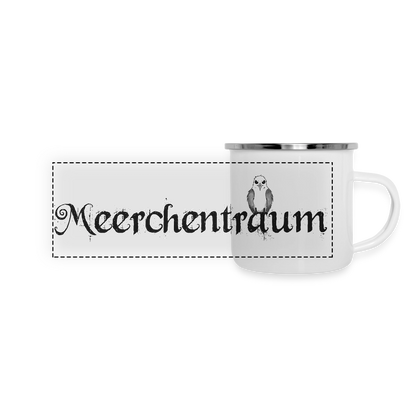 Meerchentraum - Emaille-Tasse - Weiß