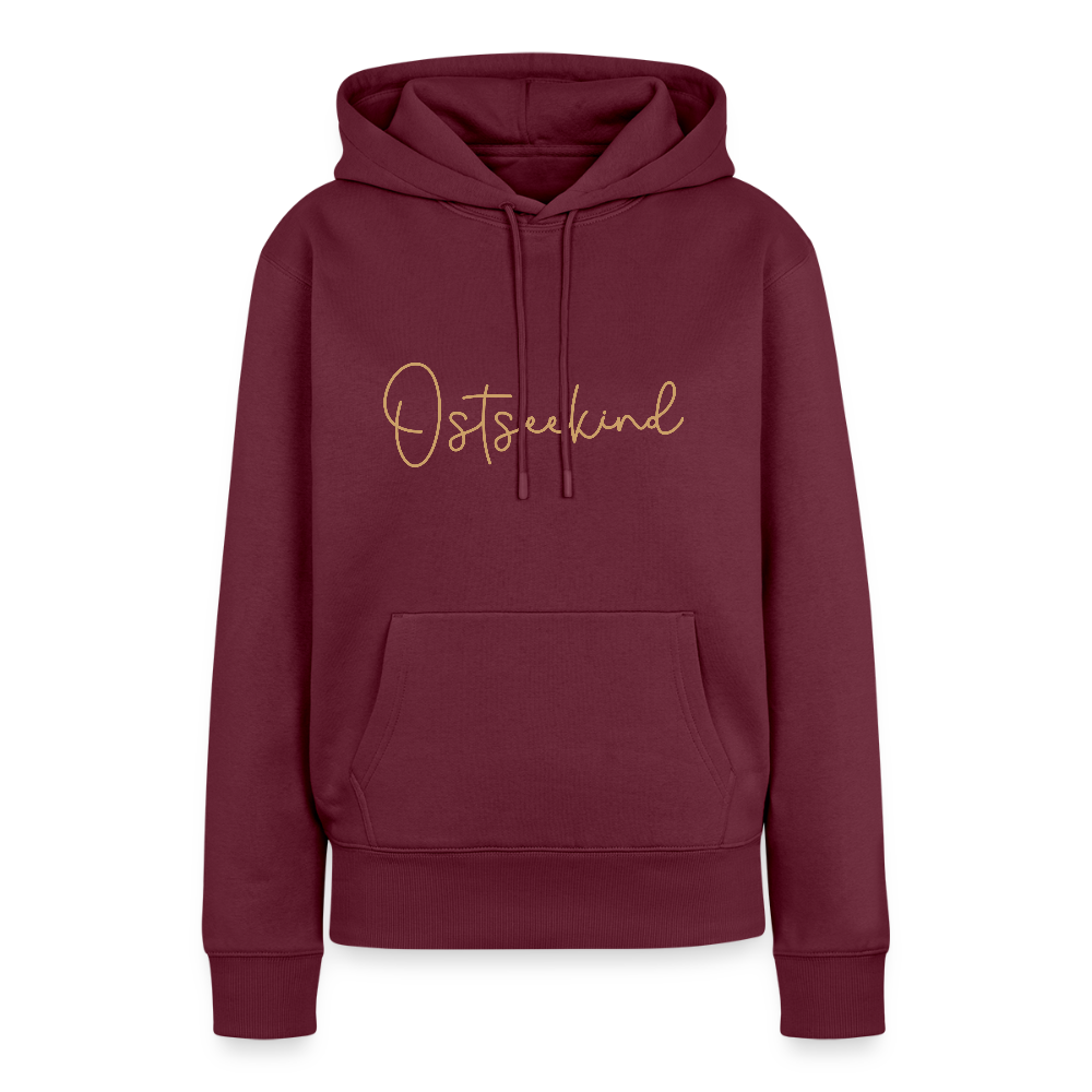 Damen Premium Hoodie - Ostseekind - Burgunderrot
