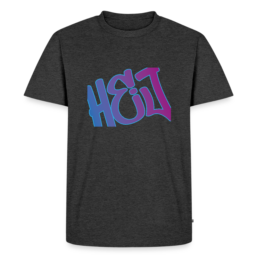 Herren Premium Bio T-Shirt - Hej - Anthrazit meliert