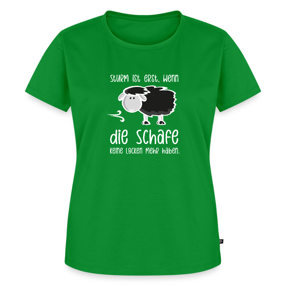 Damen Premium Bio T-Shirt - Schaf (weiss) - Grün