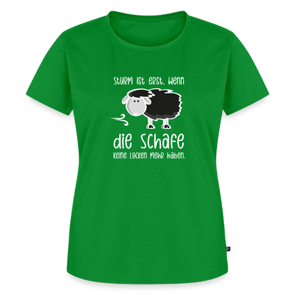 Damen Premium Bio T-Shirt - Schaf (weiss) - Grün