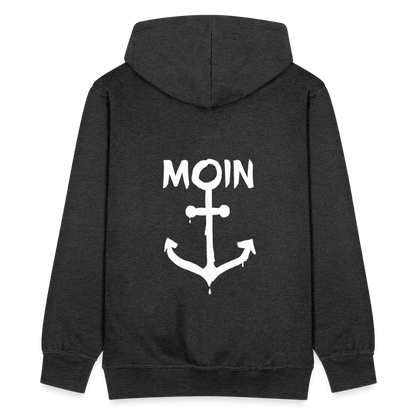 Herren Premium Kapuzenjacke - Moin Anker (weiss) - Anthrazit