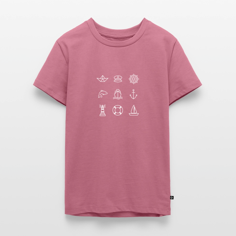 Teenager Premium T-Shirt - Nautik Doodles (weiss) - Mauve