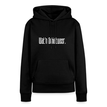 Damen Premium Hoodie - wat'n Schietweer (weiss) - Schwarz