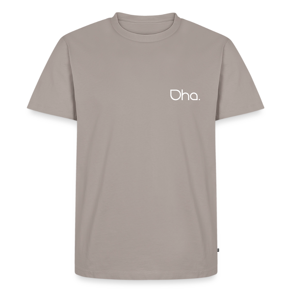 Oha - Herren Premium T-Shirt (weiß) - Taupe