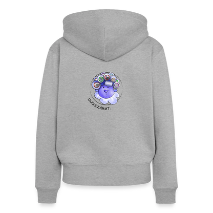 Damen Premium Kapuzenjacke - Schaf ungezähmt - Grau meliert