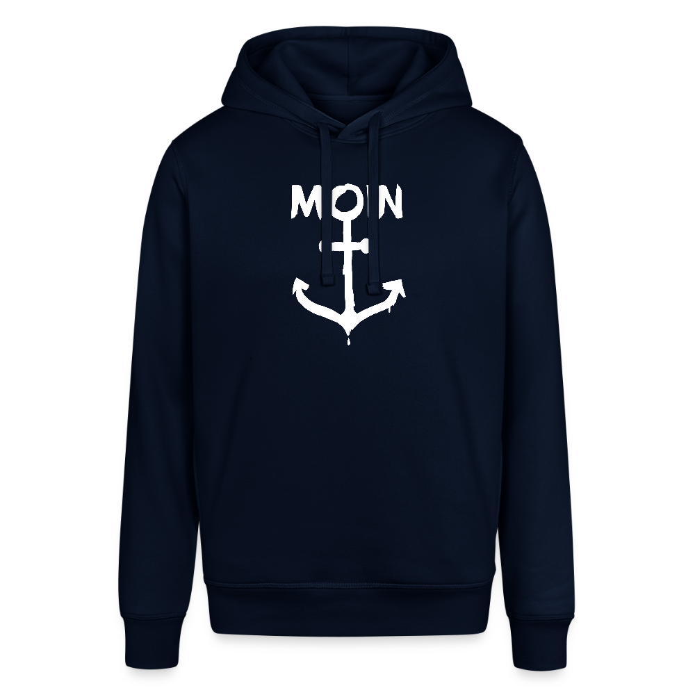 Unisex Bio-Hoodie - Moin Anker (weiss) - Navy