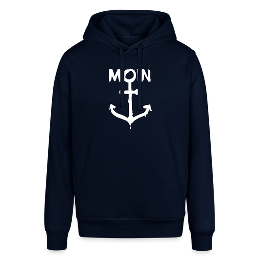 Unisex Bio-Hoodie - Moin Anker (weiss) - Navy