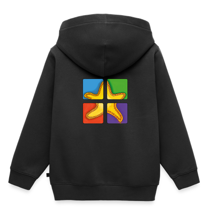 Kinder Premium Hoodie - Seestern - Schwarz