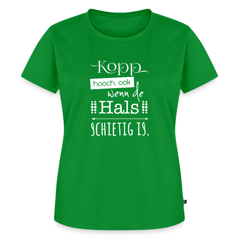 Damen Premium Bio T-Shirt - Kopp hooch (weiss) - Grün
