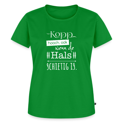 Damen Premium Bio T-Shirt - Kopp hooch (weiss) - Grün