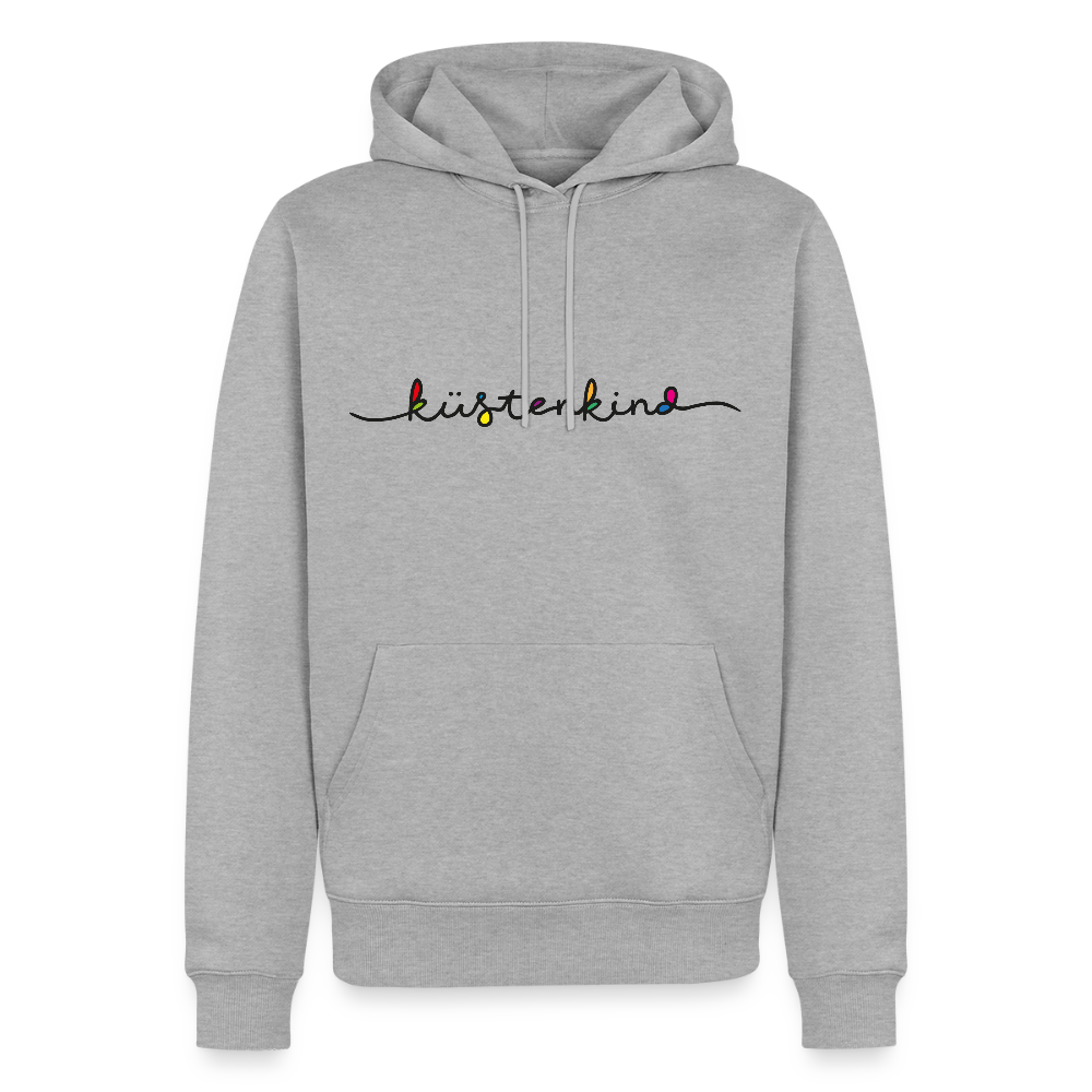 Herren Premium Hoodie - Küstenkind - Grau meliert