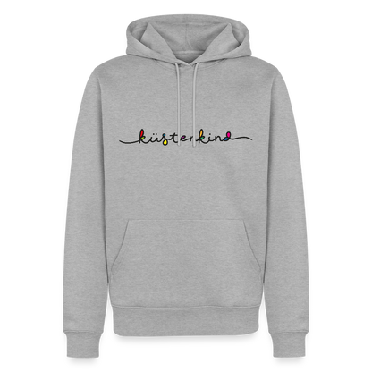 Herren Premium Hoodie - Küstenkind - Grau meliert