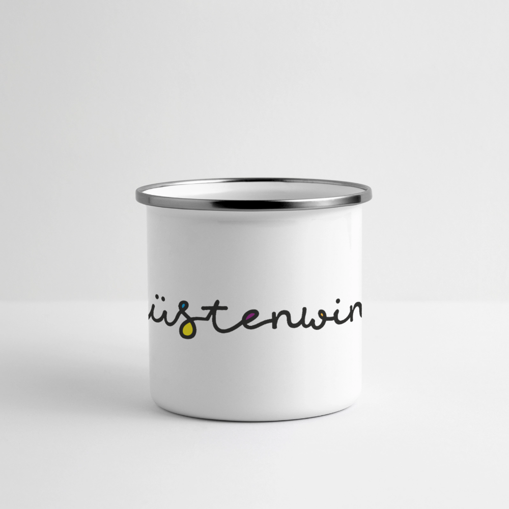 Küstenwind - Panorama Emaille-Tasse - Weiß