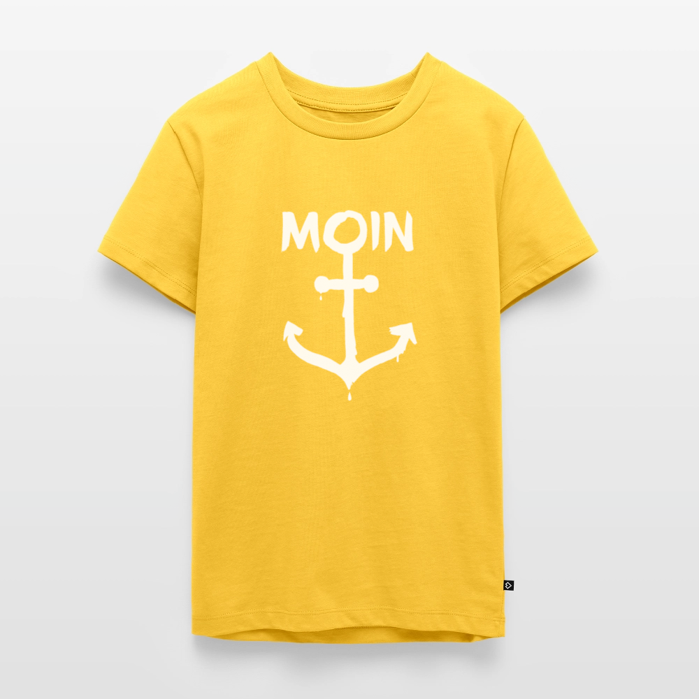 Teenager Premium T-Shirt - Moin Anker (weiss) - Gelb
