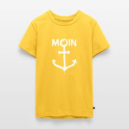 Teenager Premium T-Shirt - Moin Anker (weiss) - Gelb