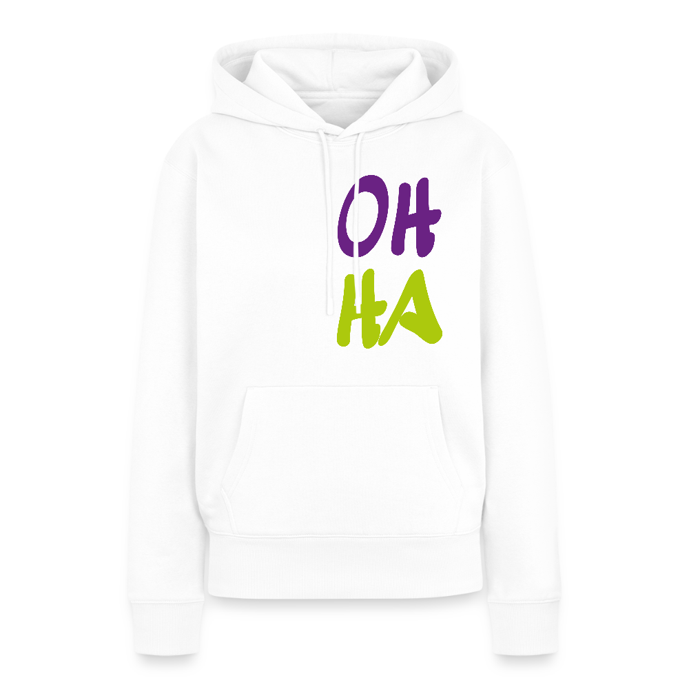 Damen Premium Hoodie - Oh ha - Weiß