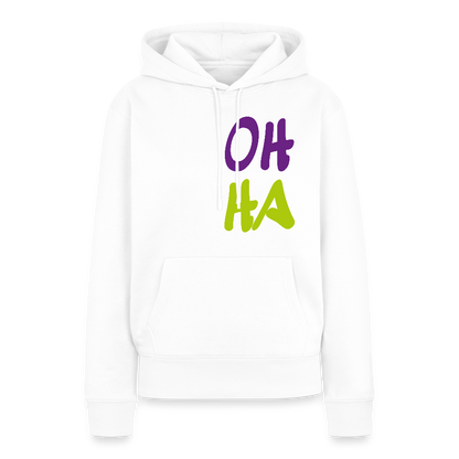Damen Premium Hoodie - Oh ha - Weiß