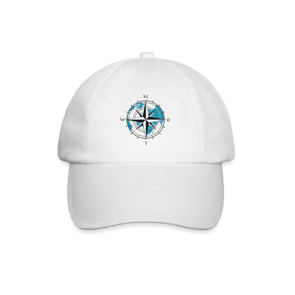 Baseballkappe - Kompass - Weiß/Weiß