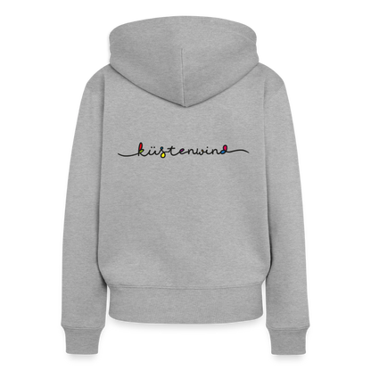 Küstenwind - Damen Premium Kapuzenjacke - Grau meliert