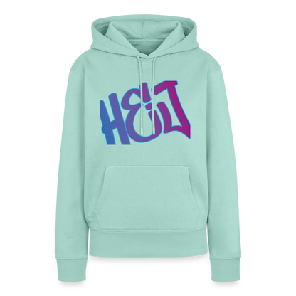 Damen Premium Hoodie - Hej - Mint 