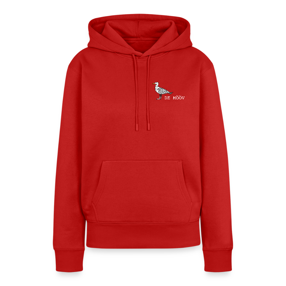 Damen Premium Hoodie - de Mööv (weiss) - Rot