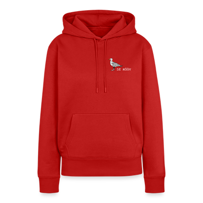 Damen Premium Hoodie - de Mööv (weiss) - Rot