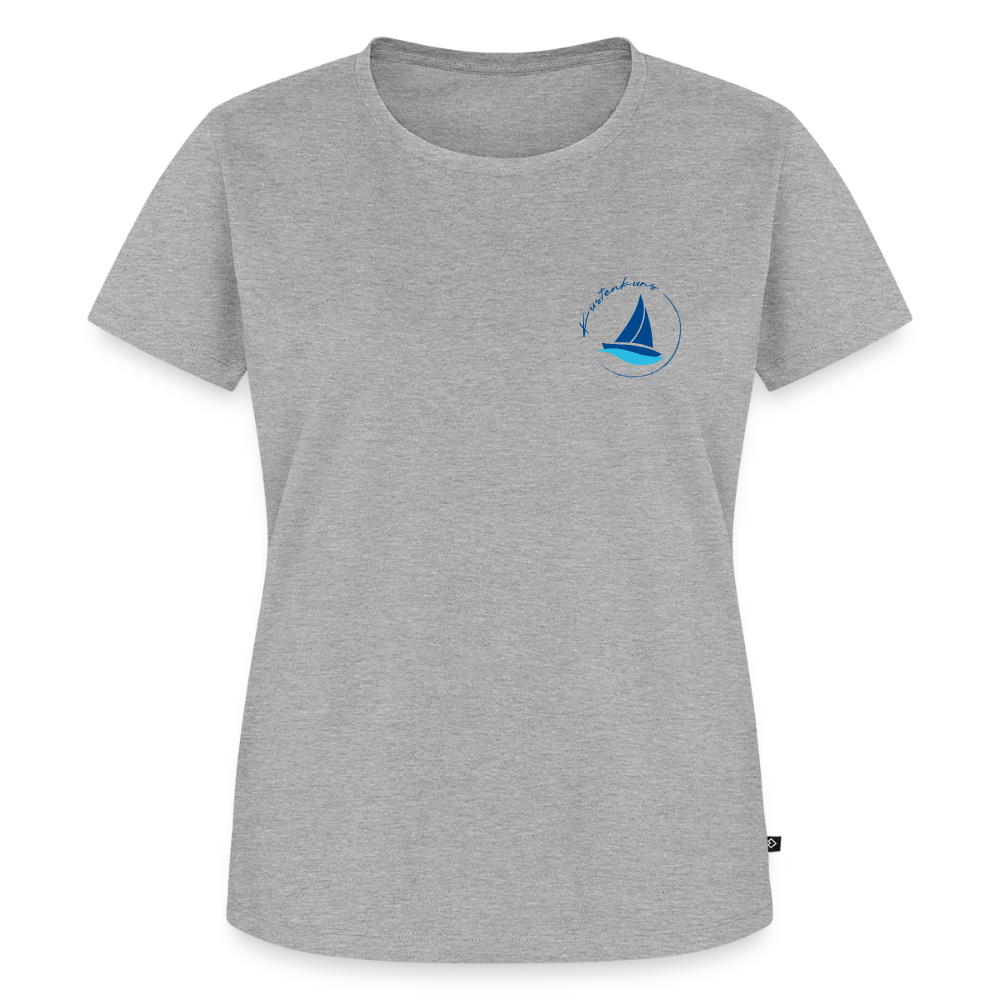 Küstenkurs - Damen Premium Bio T-Shirt - Grau meliert