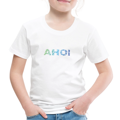 Kinder Premium T-Shirt - Ahoi doodles - Weiß