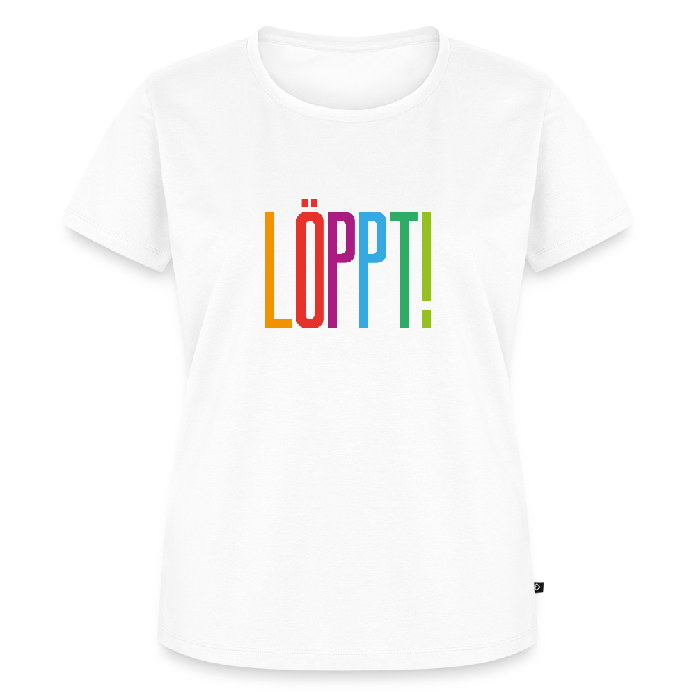 Damen Premium Bio T-Shirt - Löppt! - Weiß