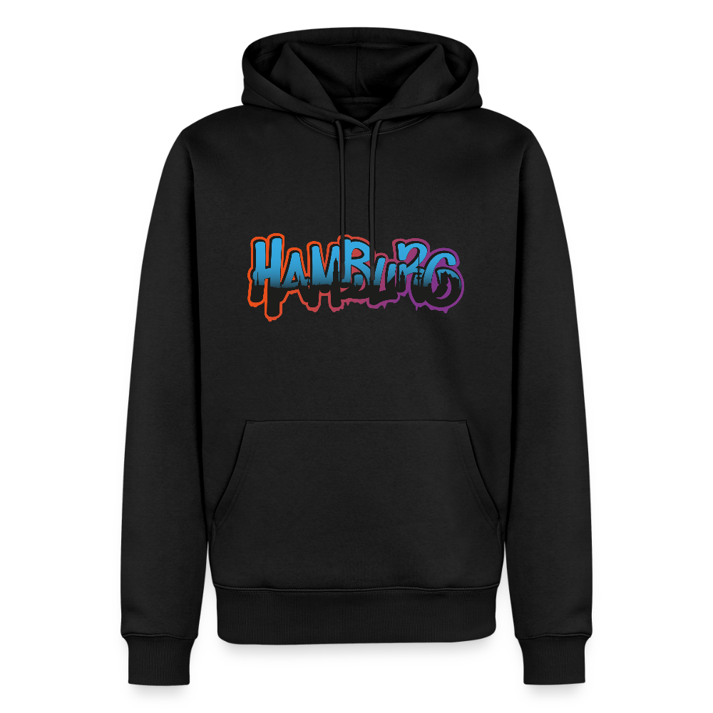 Herren Premium Hoodie - Hamburg - Schwarz