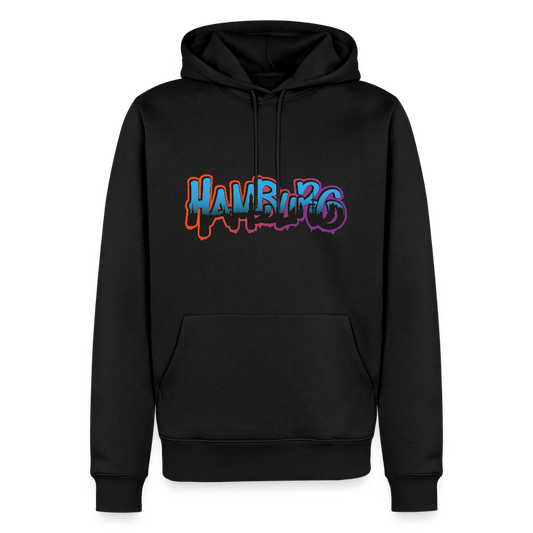Herren Premium Hoodie - Hamburg - Schwarz