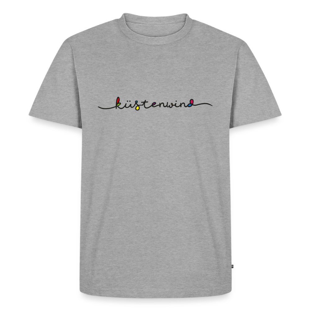 Küstenwind - Herren Premium Bio T-Shirt - Grau meliert