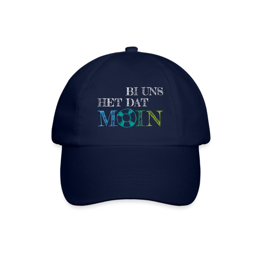 Baseballkappe - Bi uns het dat Moin (weiss) - Blau/Blau