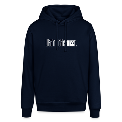 Unisex Bio-Hoodie - wat'n Schietweer (weiss) - Navy