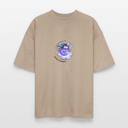 Unisex Oversized Bio T-Shirt - Schaf ungezähmt - Steingrau