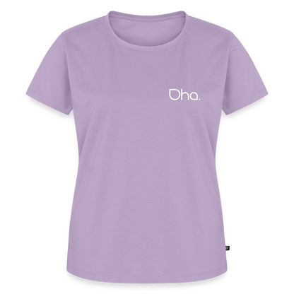 Oha (weiß) - Damen Premium Bio T-Shirt - Lavendel