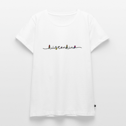 Damen Premium Bio T-Shirt - Küstenkind - Weiß