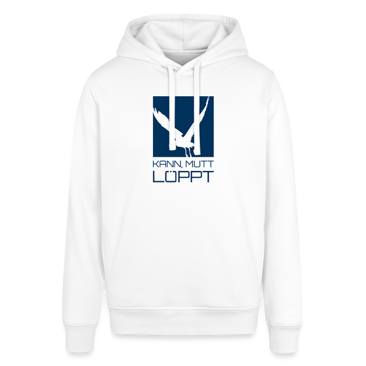 Unisex Bio-Hoodie - kann, mutt, löppt - Weiß