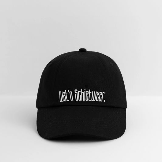 Baseballkappe - wat'n Schietweer (weiss) - Schwarz/Schwarz