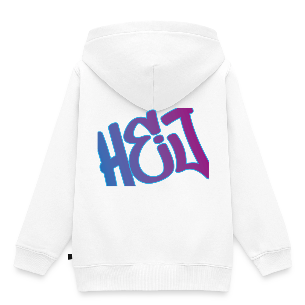 Kinder/Teenager Premium Hoodie "Hej" - Weiß