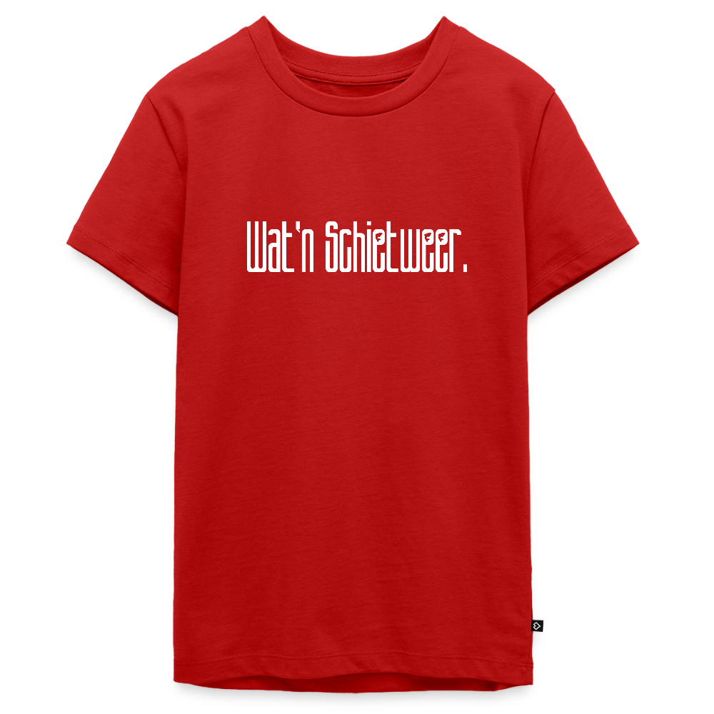 Teenager Premium T-Shirt - wat'n Schietweer (weiss) - Rot