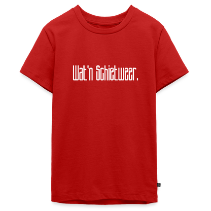 Teenager Premium T-Shirt - wat'n Schietweer (weiss) - Rot