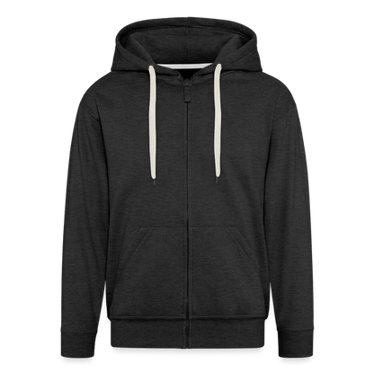 Herren Premium Kapuzenjacke - Nautik Doodles (weiss) - Anthrazit