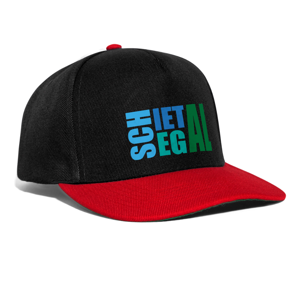 Snapback Cap - Schietegal - Schwarz/Rot