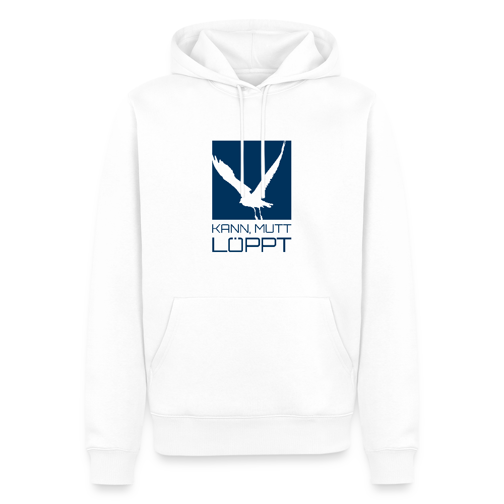 Herren Premium Hoodie - kann, mutt, löppt - Weiß