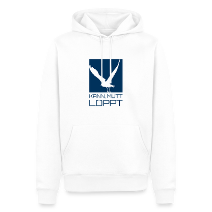 Herren Premium Hoodie - kann, mutt, löppt - Weiß