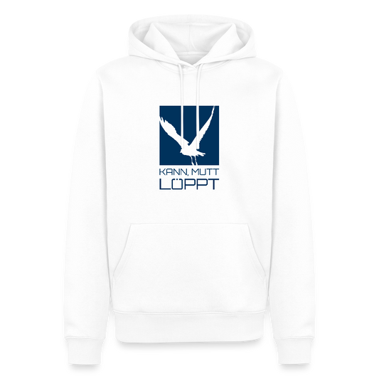 Herren Premium Hoodie - kann, mutt, löppt - Weiß