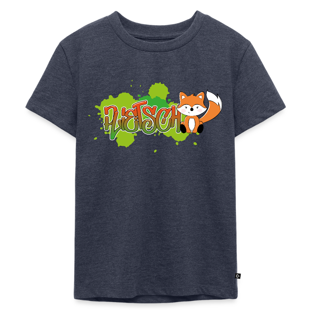 Kinder Premium T-Shirt - plietsch Voss - Jeansblau 