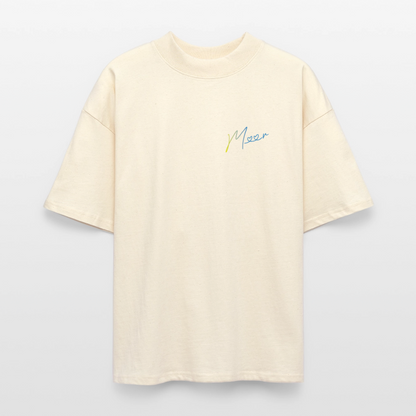 Unisex Oversized Bio T-Shirt - Meer - Weißgrau